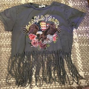 Womens cropped graphic t-shirt